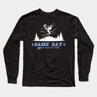 Ski Skiing Game Day Long Sleeve T-Shirt